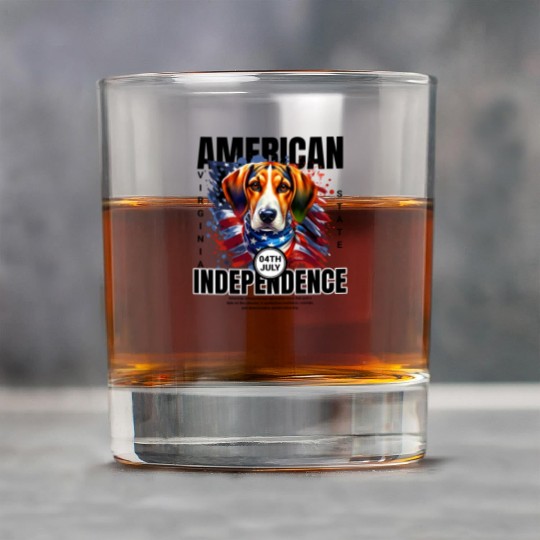Virginia's Official State Dog: American Foxhound Rock Glasses