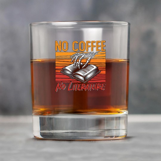 Literature Teacher No Coffee Bookworm Coffee Lover Rock Glasses