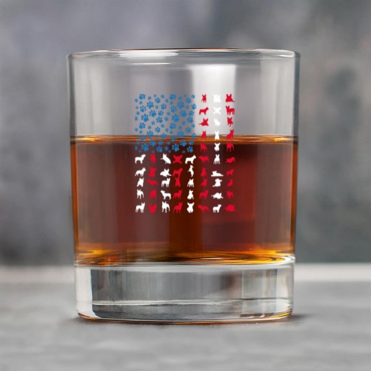 French Bulldog Patriotic Frenchie 4th of July USA Rock Glasses