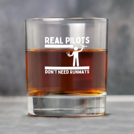 Quadcopter Real Pilots Don't Need Runways Funny Rock Glasses