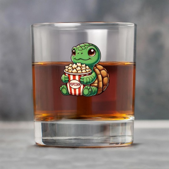 Cute turtle popcorn movies cinema fun Rock Glasses