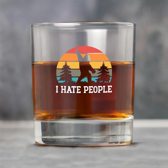 I Hate People Sasquatch Bigfoot Funny Sarcastic Rock Glasses