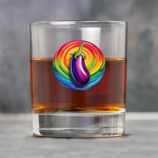 LGBTQ Eggplant Rock Glasses