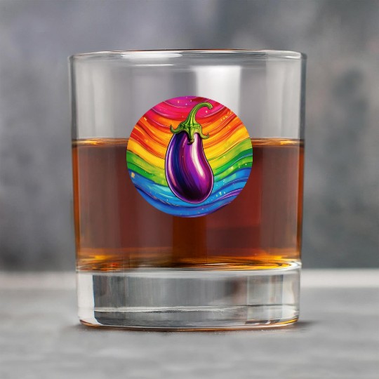 LGBTQ Eggplant Rock Glasses