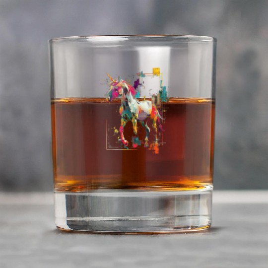 Unicorn Rainbow Animal Illustration Rock Glasses