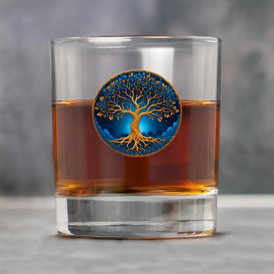 Irish Nordic Celtic Tree of Life Yggdrasil Rock Glasses
