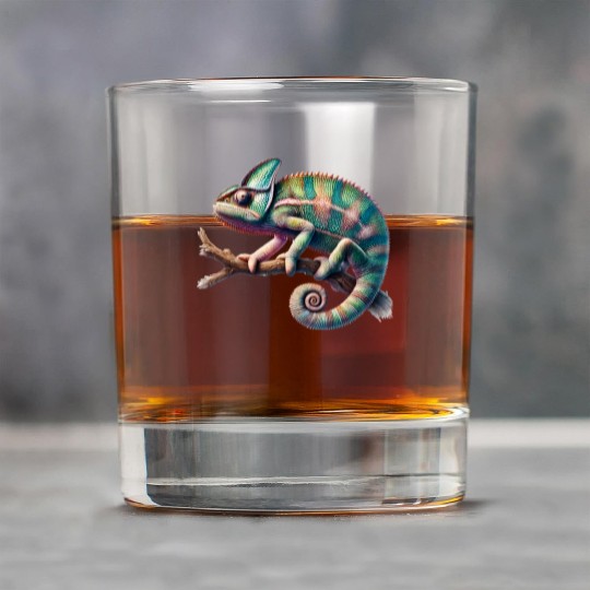 fascinating, lively chameleon motif Rock Glasses