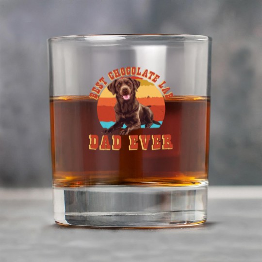 Brown Labrador BEST CHOCOLATE LAB DAD EVER Men Rock Glasses