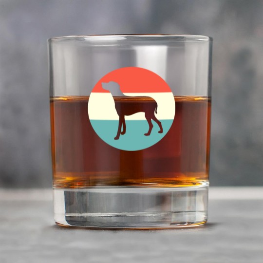 Retro Weimaraner Dog Silhouette Rock Glasses