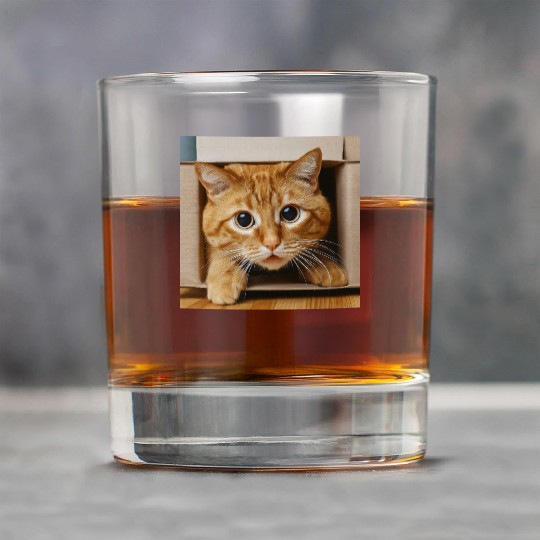 Cute cat kitty pets lovers. Rock Glasses