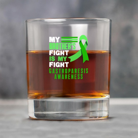 My Brother's Fight Green Ribbon Gastroparesis Rock Glasses