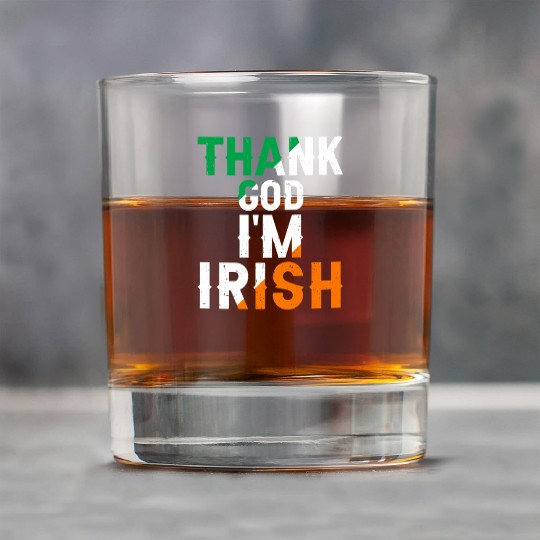 St Patricks Thank God Im Irish Premium Rock Glasses