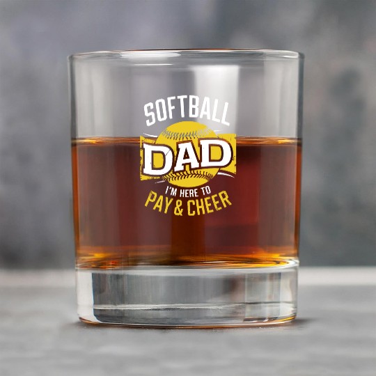 Pay & Cheer Softball Dad Funny Daddy Father's Day Rock Glasses