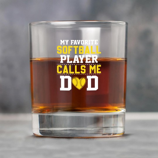 Softball Dad Funny Daddy Father's Day Rock Glasses