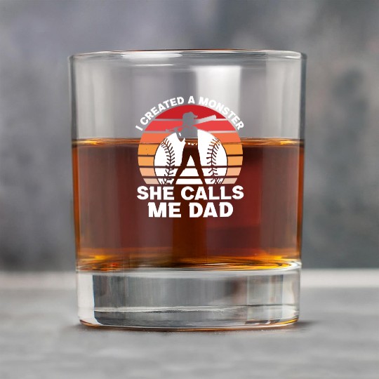 Calls Me Softball Dad Funny Daddy Father's Day Rock Glasses