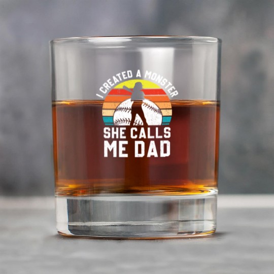 Calls Me Softball Dad Funny Daddy Father's Day Rock Glasses