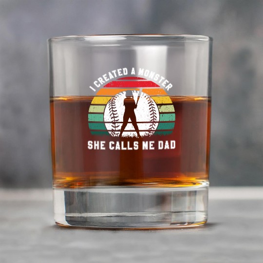 Calls Me Softball Dad Funny Daddy Father's Day Rock Glasses