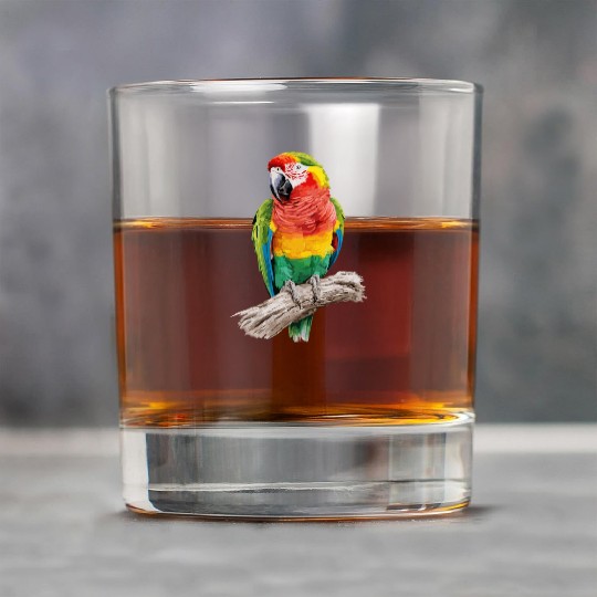 Macaw Parrot for a Bird Lover Animal Lover Rock Glasses