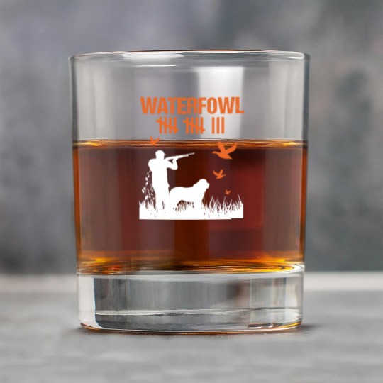 Funny Waterfowl Hunting Score Card Duck Hunting Rock Glasses