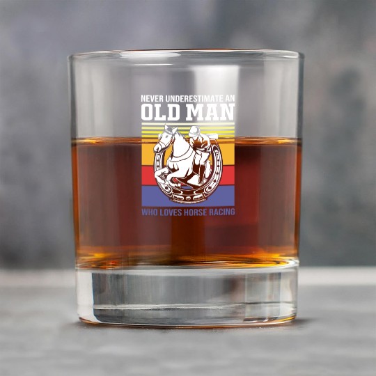 Equestrian Horse An Old Man Who Loves Horse Racing Rock Glasses