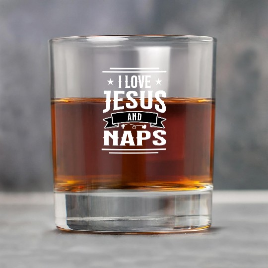 I Love Jesus And Naps Funny Christian Saying Rock Glasses