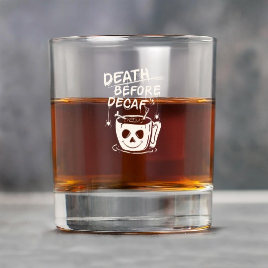 Death before decaf Rock Glasses