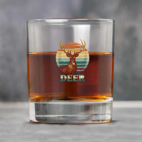 Vintage Deer Sunset Streetwear Style Rock Glasses