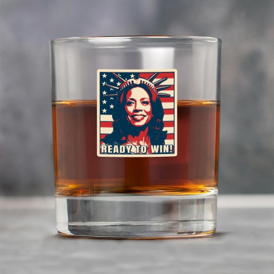 Kamala Harris, Election 2024, Ready To Win Rock Glasses