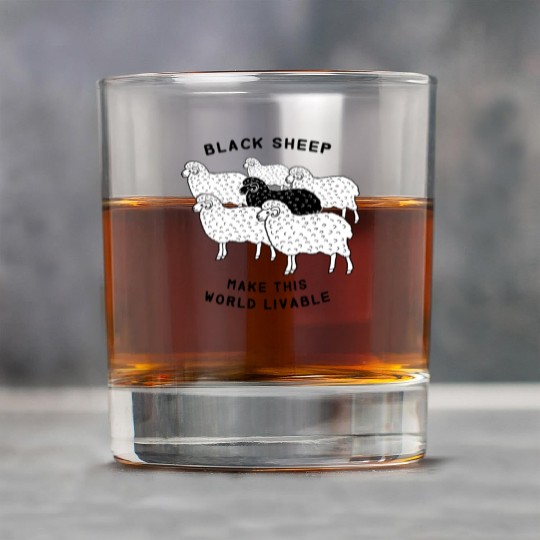 Black sheep make this world livable Rock Glasses