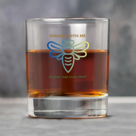Wildlife Animal Lover Gift Fascinating Cicada-Art Rock Glasses