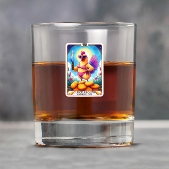 Funny Chicken Tarot Card, FAFO, Hilarious Rock Glasses
