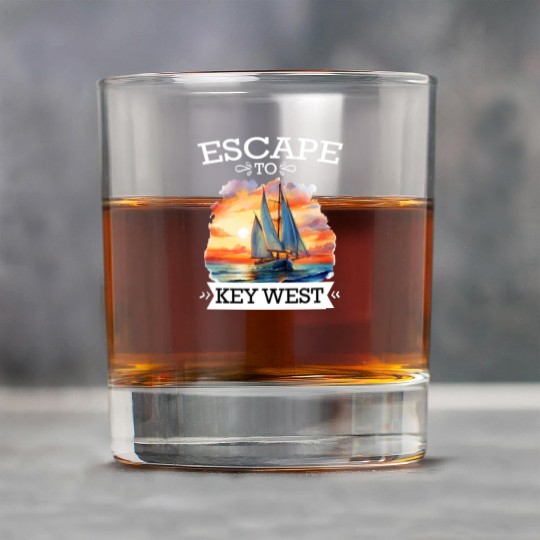 Florida ESCAPE TO KEY-WEST Sailing Outfit Rock Glasses