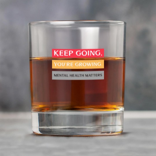 Keep Going,You're Growing Anxiety Mental Health Rock Glasses