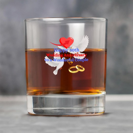 Happy wedding Aniiversary 30th Rock Glasses