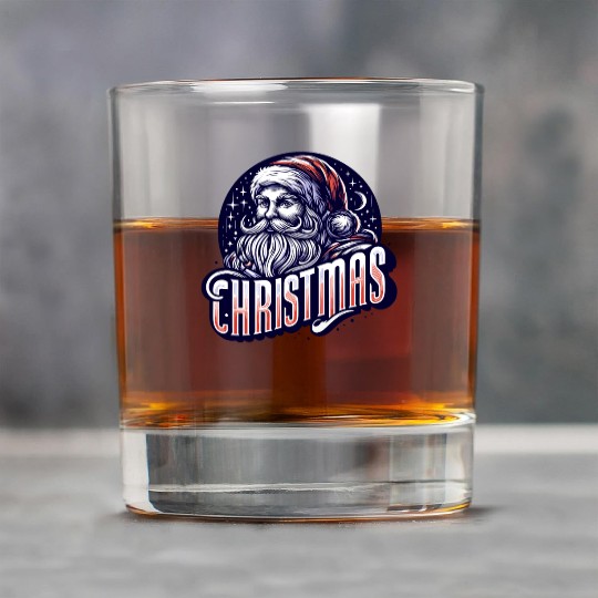 Santa Claus Typography: A Festive Vector Design Rock Glasses