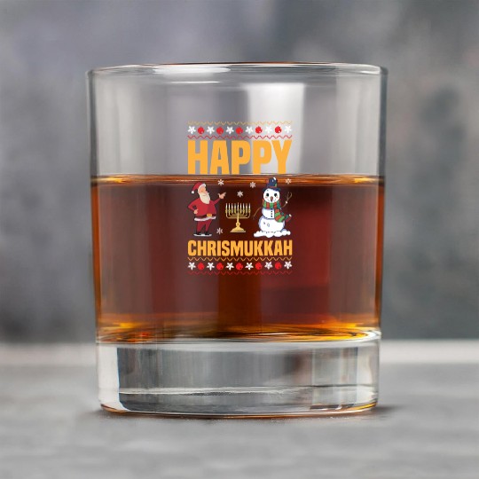 Happy Chrismukkah Funny Hanukkah Christmas Santa Rock Glasses