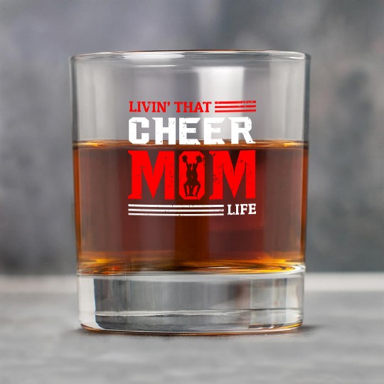 Living Cheer Mom Life Cheerleading Mother's Day Rock Glasses