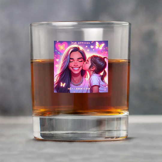 Mom Gift Pink Official All I Know So Far Rock Glasses