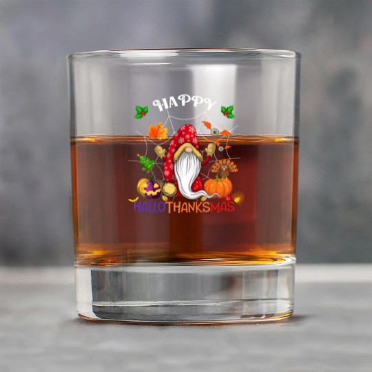 Happy HalloThanksMas Gnome Rock Glasses