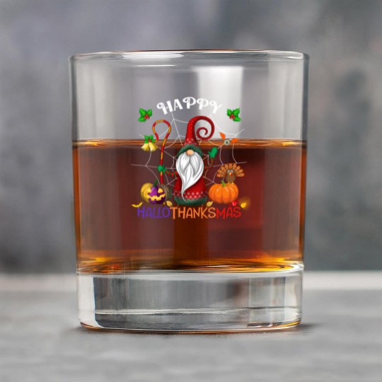 Happy HalloThanksMas Gnome Rock Glasses