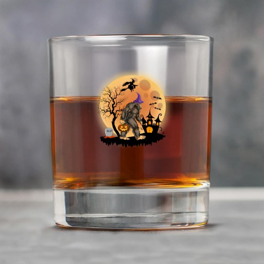 Sasquatch Halloween Trick-or-Treat Pumpkin Rock Glasses