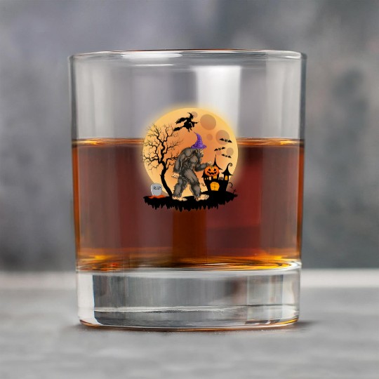 Sasquatch Halloween Trick-or-Treat Pumpkin Rock Glasses