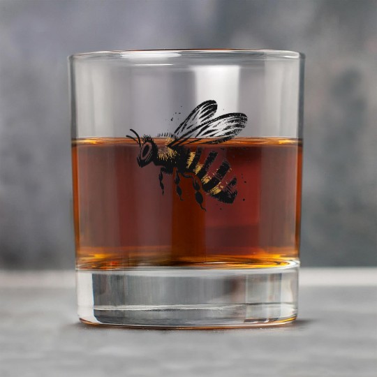 Honey Bee Insect Art 5 Rock Glasses