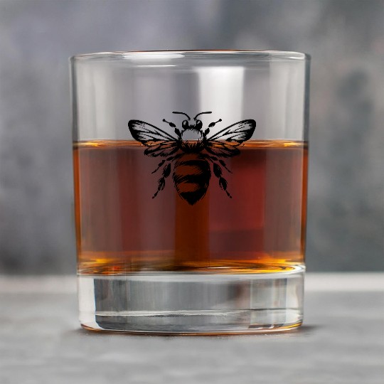 Honey Bee Insect Art Vector path4 Rock Glasses