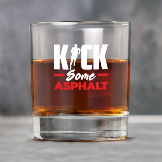 Kick Some Asphalt Running Motivation Rock Glasses