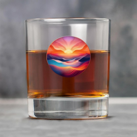 Colorful Sunrise Rock Glasses