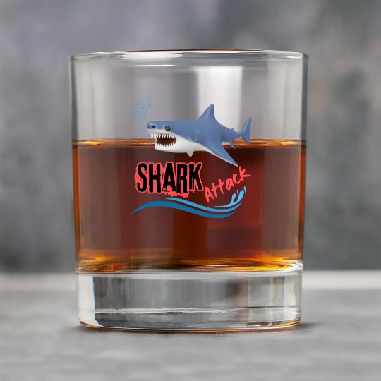 A different unique colorful shark attack design Rock Glasses