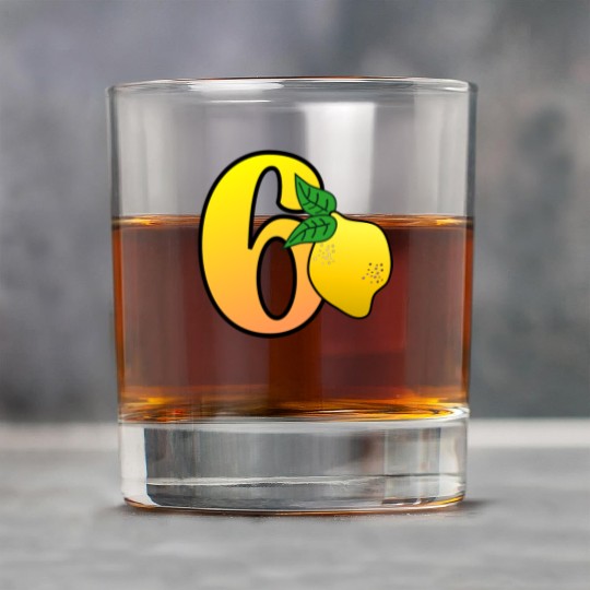 Number 60th Birthday - Lemon Rock Glasses