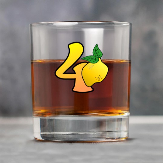 40th Birthday Lemon Rock Glasses