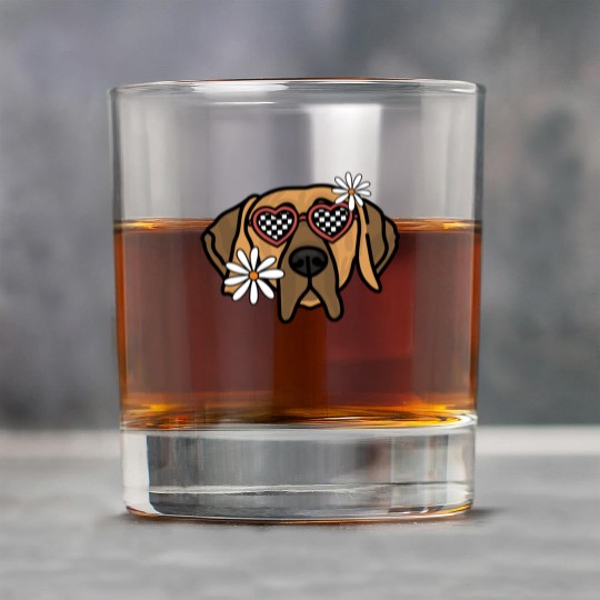 Great Dane Brown Retro Dog Rock Glasses